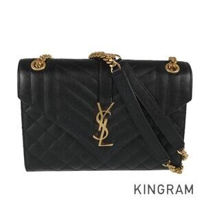 Saint Laurent Envelope Leather Shoulder Bag